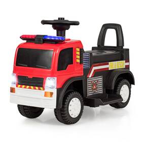 Honeyjoy T7773a26247 Kids 6v Ride On Fire Truck Engine Battery Powered With Siren Light And Music