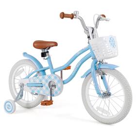 Honeyjoy Us-2hcst06106 16 Inch Kids Bike Toddler Adjustable Bicycle With Training Wheel For 4-7 Years Old Girl