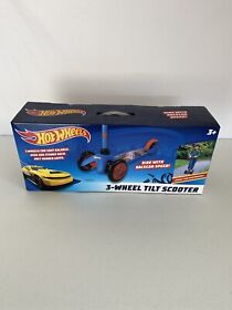 Hot Wheels 3 Wheel Tilt Scooter Ride With Racecar Speed Age 3 Years And Up Saker
