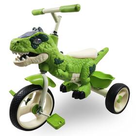 Hqbb-888 66521580 Dinosaur Kids Tricycle For Ages 3-7 Toddler Trike Bike Big Wheel With Lights
