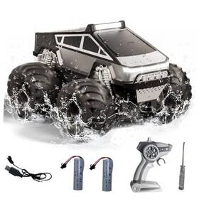 Hseonejia 1845-1 Remote Control Monster Truck Toy Waterproof 1 16 4wd Amphibious Cyber Rc Black