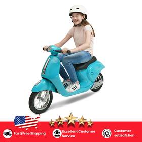 Hyper Hyp-scr-1000 Kids 24v Retro Euro-style Battery-powered Electric Scooter Ages 13 Blue