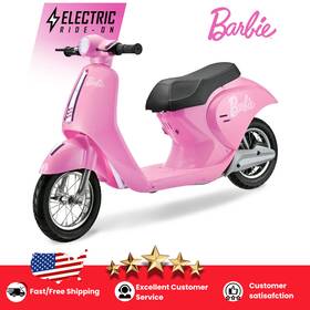 Hyper Hyp-scr-1200 Kids Barbie 24v Retro Euro-style Battery-powered Electric Scooter Ages 13 Pink