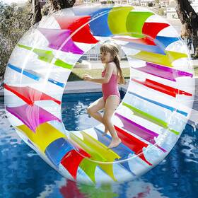 Inc 445005813874 65 Inch /47 Giant Inflatable Wheel Roller Colorful Water Rolling Float For Ki