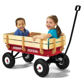 Inc 445009610608 Radio Flyer 36 Inch All Terrain Wagon Air Tires Red 200 Lb Adjustable Handle New Usa