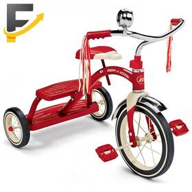 Inc 445019948951 Classic Red Dual Deck Tricycle 12 Inch Front Wheel Kids Ages 2.5 - 5 Years New