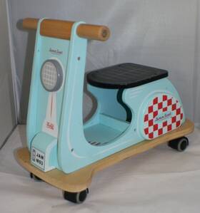 Indigo Jamm 060276930536 Limited Ride-on Wood Scooter Baby Blue Aqua Racer Unisex Toddler
