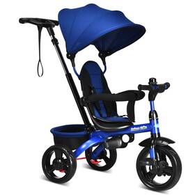Infans Ty326400 Kids Tricycle 6 In 1 Stroll Trike With Adjustable Push Handle Removable Can