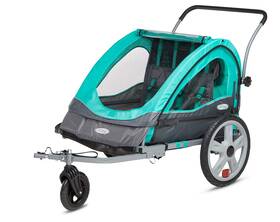 Instep 12-qe203az Quick-n-ez Double Tow Behind Bike Trailer For Toddlers Kids Converts To Str