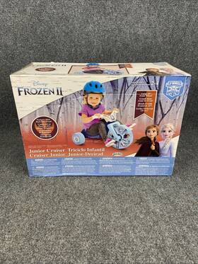 Jakks 192995601406 Disney Frozen 2 Fly Wheels 10 Inch Junior Cruiser Ride On Tricycle Bicycle New