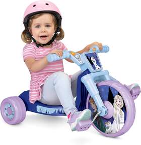 Jakks Pacific Inc. 608351 Frozen Ride-on 10 Inch Fly Wheels Junior Cruiser Tricycle With Sounds - Toddler Bike