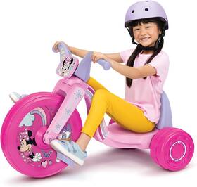 Jakks Pacific Inc. 612041 Minnie Mouse Ride-on 15 Inch Fly Wheels Cruiser Tricycle Bike Trike Has Built-in Li