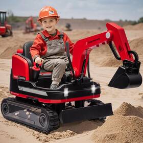 21600us Joyldias 2in1 12v 360 Kids Red Ride On Traxcavator Excavator Toys With Remote Control 21600us Joyldias 2in1 12v 360 Kids Red Ride On Traxcavator Excavator Toys With Remote Control