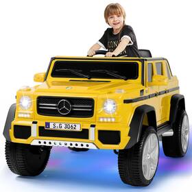 Joyldias 2800us Yellow 12v Battery Kids Ride On Car Electric Truck Toy With Led Music Rc