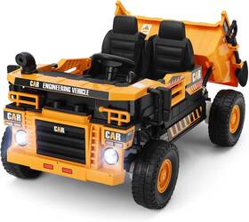 3700sa Joyldias Yellow 2-seater 24v Ride On Dump Truck With 4 Engine Shovel Bluetooth Rc