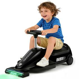 Joyldias 4800sa 12v Kids Ride On Car With Dust Vacuum Function Go Kart 2 Speeds Music Black