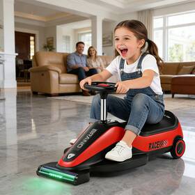 Joyldias 4900us 2in1 12v Kids Red Ride On Car Dust Vacuum Function Go Kart 2 Speeds Music