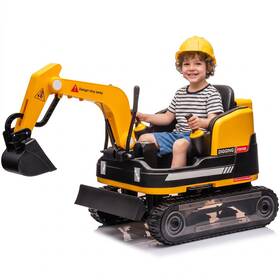 Joyldias 5600us 24v 2in1 Kids Ride On Excavator Bulldozer Electric Digger 360 With Rc Yellow