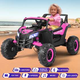 Joyldias 5800sa Pink 12v Kids Ride On Utv Vehicle Electric Off-road Car With Music Led Rc