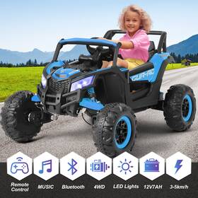 Joyldias 5900us 12v Kids Blue Ride On Utv Vehicle Electric Off-road Car With Music Led Rc