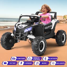 Joyldias 6100sa White 12v Kids Ride On Utv Vehicle Electric Off-road Car With Music Led Rc