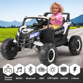 Joyldias 6100us 12v Kids White Ride On Utv Vehicle Electric Off-road Car With Music Rc Led