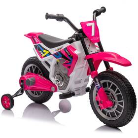 8600sa Joyldias 12v Battery Kids Ride On Motorcycle Dirt Bike Training Wheels Rose Pink