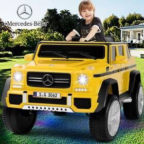 Joyldias F2800 Yellow 12v Kids Ride On Mercedes-benz Car Electric Toys 3-speed Led Music Remote
