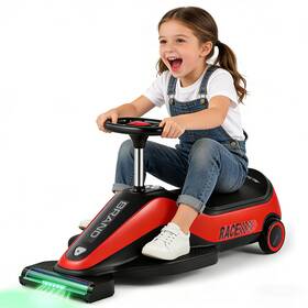 Joyldias F4900 New 2in1 12v Kids Ride On Car Go Kart With Vacuum Cleaning 2 Speeds Music Lights