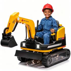 Joyldias F5600 Yellow 24v Power Kids Ride On Excavator Bulldozer Electric Digger 360 With Remote