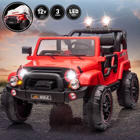 Joyldias F9100 Electric 12v Battery Kids Ride On Car With 3 Speed Mp3 Cover Remote Red