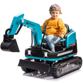 Joyldias S7400 Blue 360 12v Battery Kids Ride On Excavator And Bulldozer With Mp3 Remote