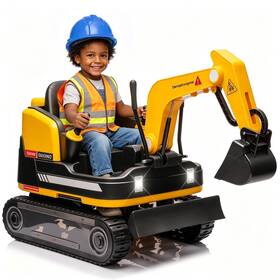Joyldias T5600 Yellow 360 24v Powered Kids Ride On Excavator Bulldozer Electric Car With Remote