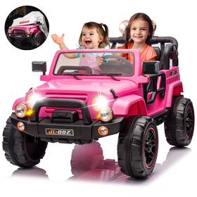 T9400 Joyldias Pink 2 Seater 12v Kids Ride On Car Electronic Truck With 3 Speeds Led Mp3 Remote