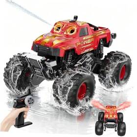 Joyspark Toys Cv-b906 Amphibious Remote Control Car 1 16 Monster Truck Rc Cars 4wd Pickup-red