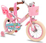 Joystar Little Daisy Kids Bike For 2-7 Years Girls With Training Wheels And Front