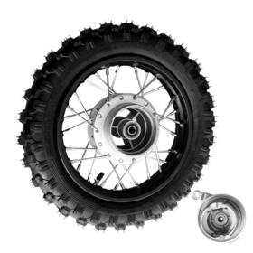 Julymoda Jli90112 10 Inch 2.5-10 Rear Wheel Tire With 1.4 X Rim And Drum Brake 12mm Bea