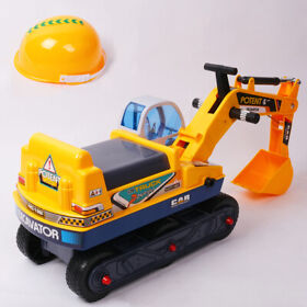 Kid Ride On Excavator Toddler Tractor Toy Pretend Play Construction Truck