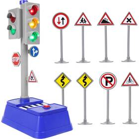 Kiddie Play Kt9352 Traffic Signs And Crosswalk Light Signal Toys Medium Multicolor