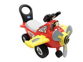 Kiddieland 053561-red/yell/blk Disney Mickey Mouse Plane Light And Sound Activity Ride-on
