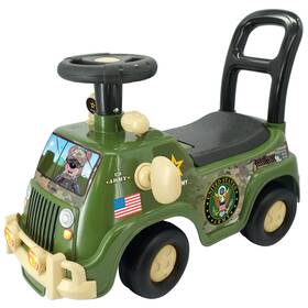 Kiddieland 064808 Lights Nft Sounds Activity Truck - U.s. Army Foot-to-floor Ride-on