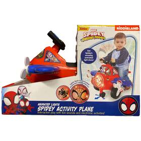 Kiddieland 990358566 Marvel Activity Ride-on Plane With Lights And Sounds Spidey