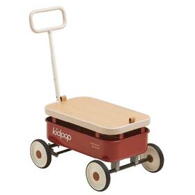 Kidpop Kpd4005a17-red Pula-wild 3-in-1 Kidsft Pull-along Wagon Toddlers Push Walker For 2.5-8 Remov