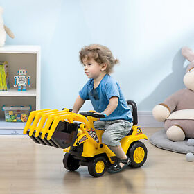 Kids Digger Sit N Scoot Ride-on Toy For Toddler With Treaded Wheels Grabber