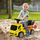 Kids Excavator Ride-on Push Car With Movable Wheel Two Headlights Music Yellow
