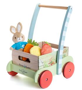 Kids Preferred 081787242289 Beatrix Potter Peter Rabbit Wooden Garden Wagon And Plush Vegg