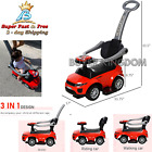 Kids Ride On Car Push Stroller Walking Car Toy With Horn Music Light Safety Bar