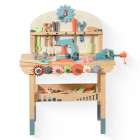 Kids Toyland S2r-29032 Wooden Power Tool Workbench For Building Tools Sets Pretend Play Toys -