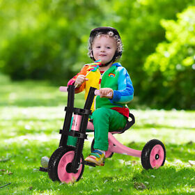 Kids Tricycle 3 Wheel Toddler Trikes For Boys Girls Pink