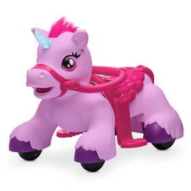 Kidzone 060-rot-30-pp 12v Unicorn Ride On Horse Toy For Toddlers 1.5-3 Years Old Interacti